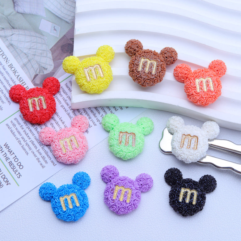 Mickey Preserved Flower Flatback Resin Charms