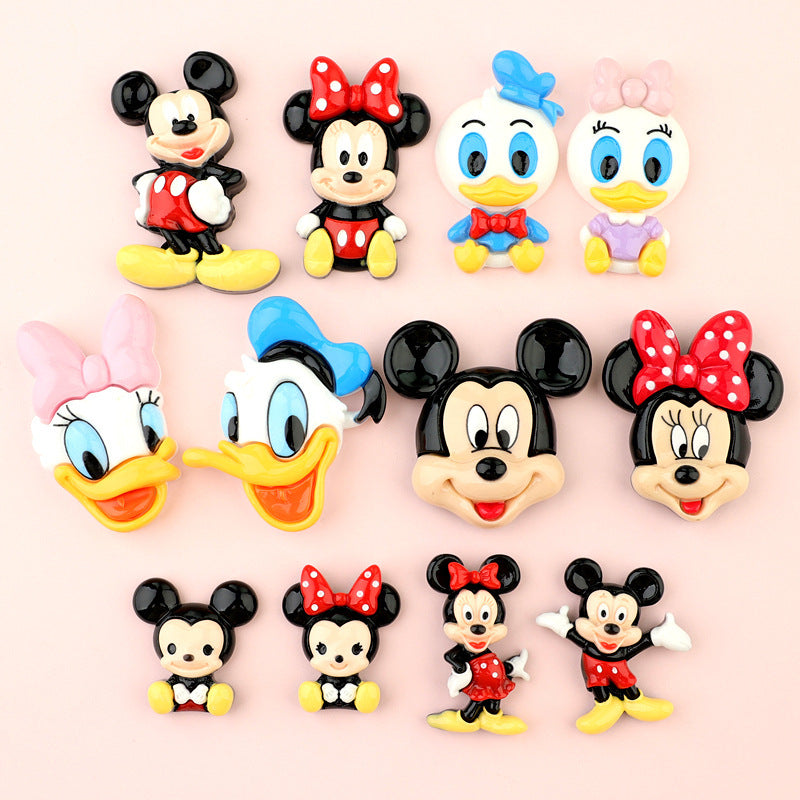 Micky Family Flatback Resin Big Charms