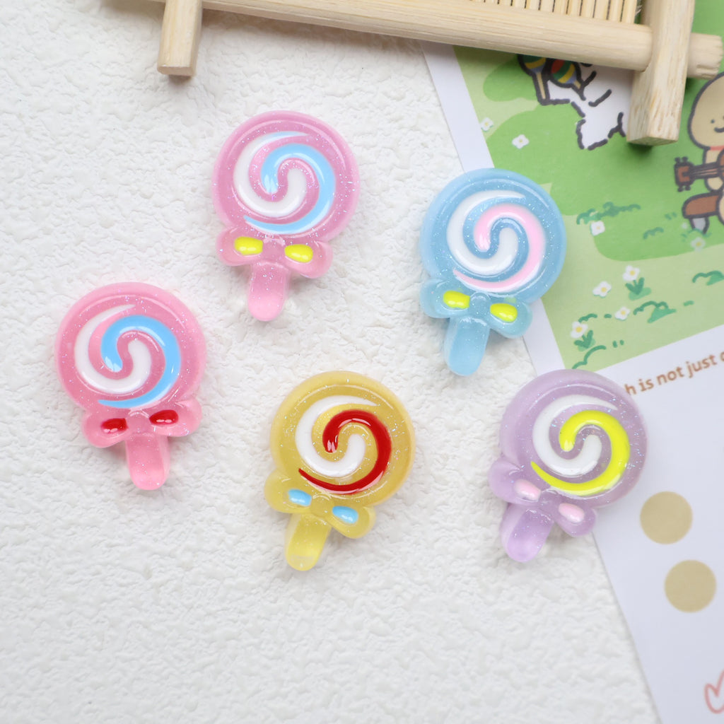 Luminous Lollipops Flatback Resin Charms