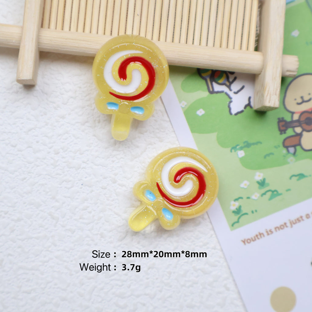 Luminous Lollipops Flatback Resin Charms