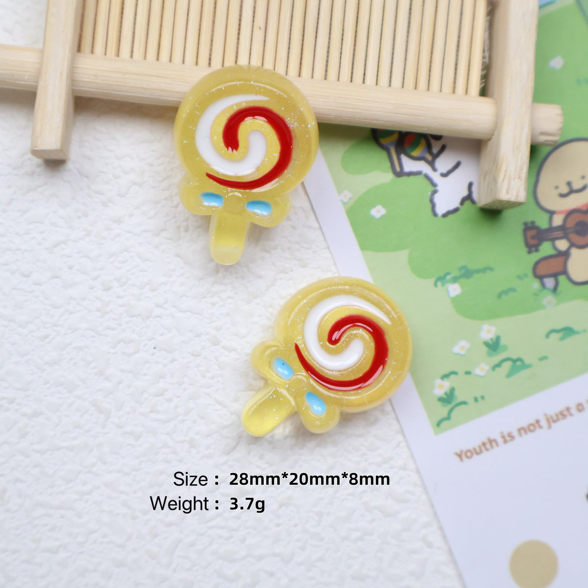 Luminous Lollipops Flatback Resin Charms