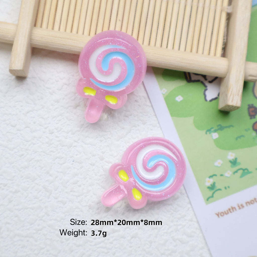 Luminous Lollipops Flatback Resin Charms