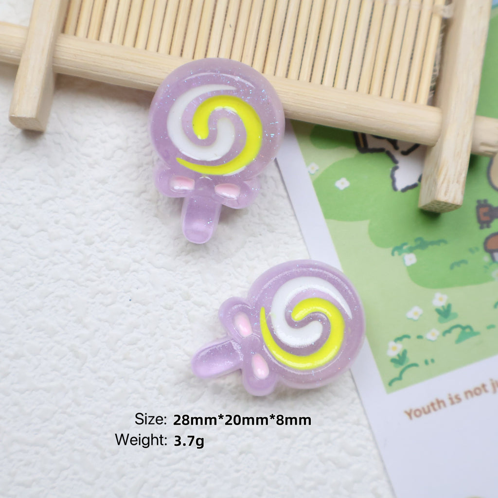 Luminous Lollipops Flatback Resin Charms