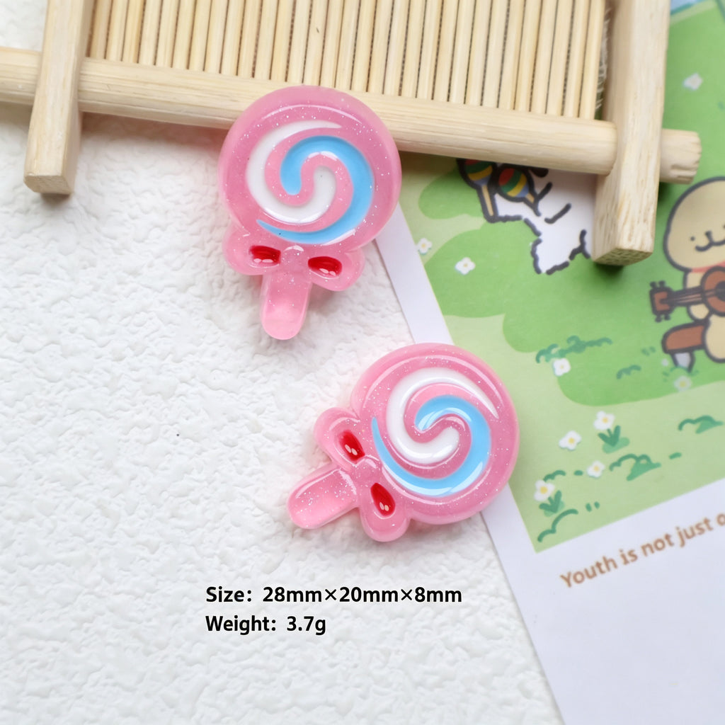 Luminous Lollipops Flatback Resin Charms