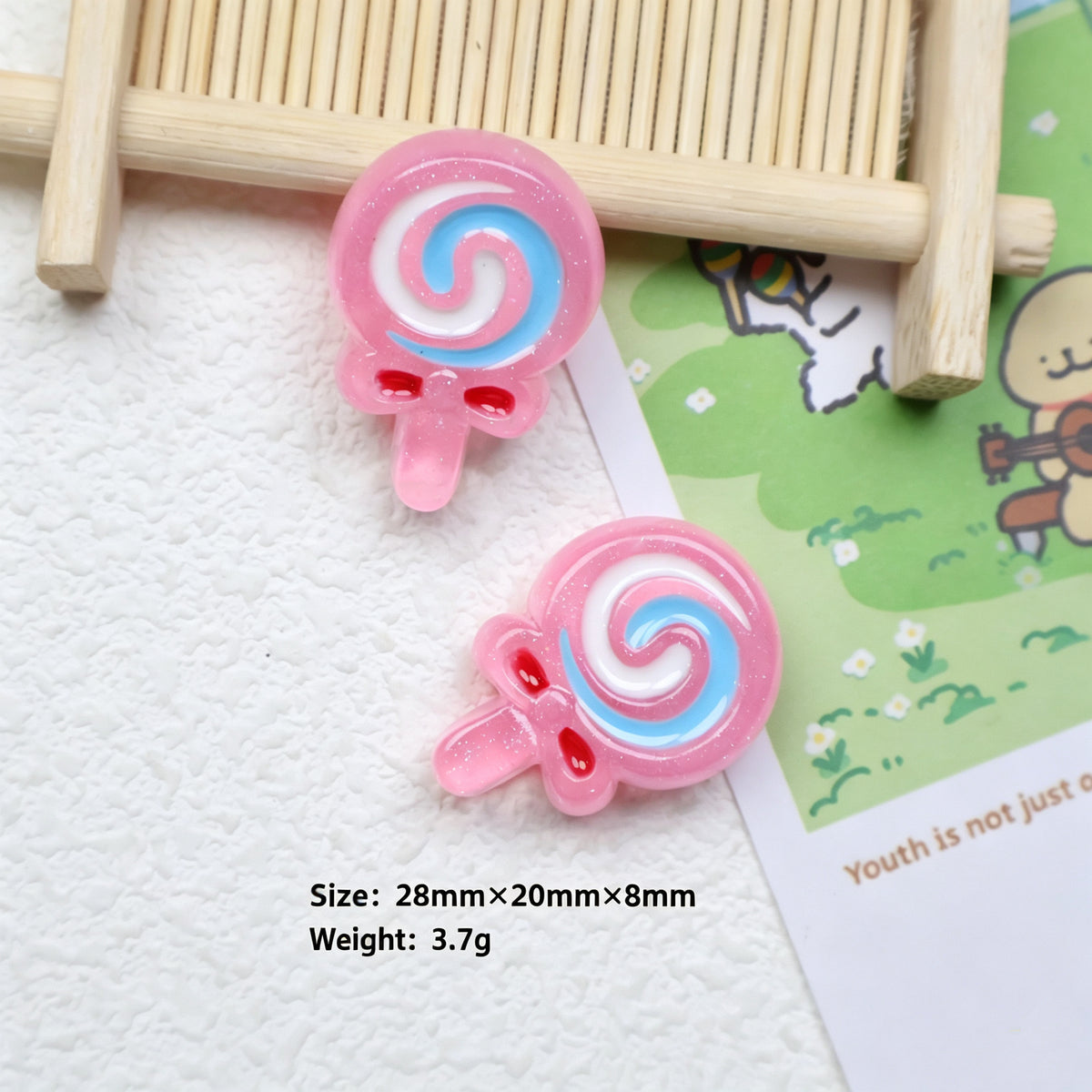 Luminous Lollipops Flatback Resin Charms