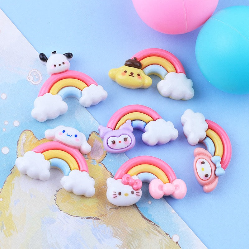 Rainbow Sanrion Flatback Resin Charms