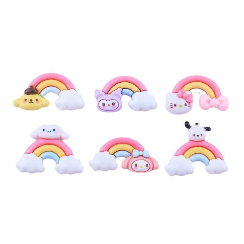 Rainbow Sanrion Flatback Resin Charms