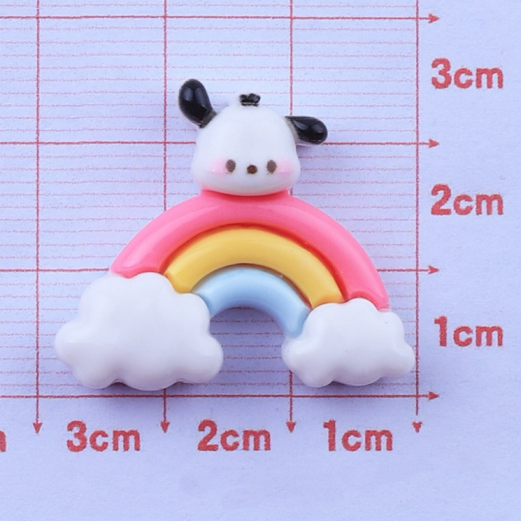 Rainbow Sanrion Flatback Resin Charms