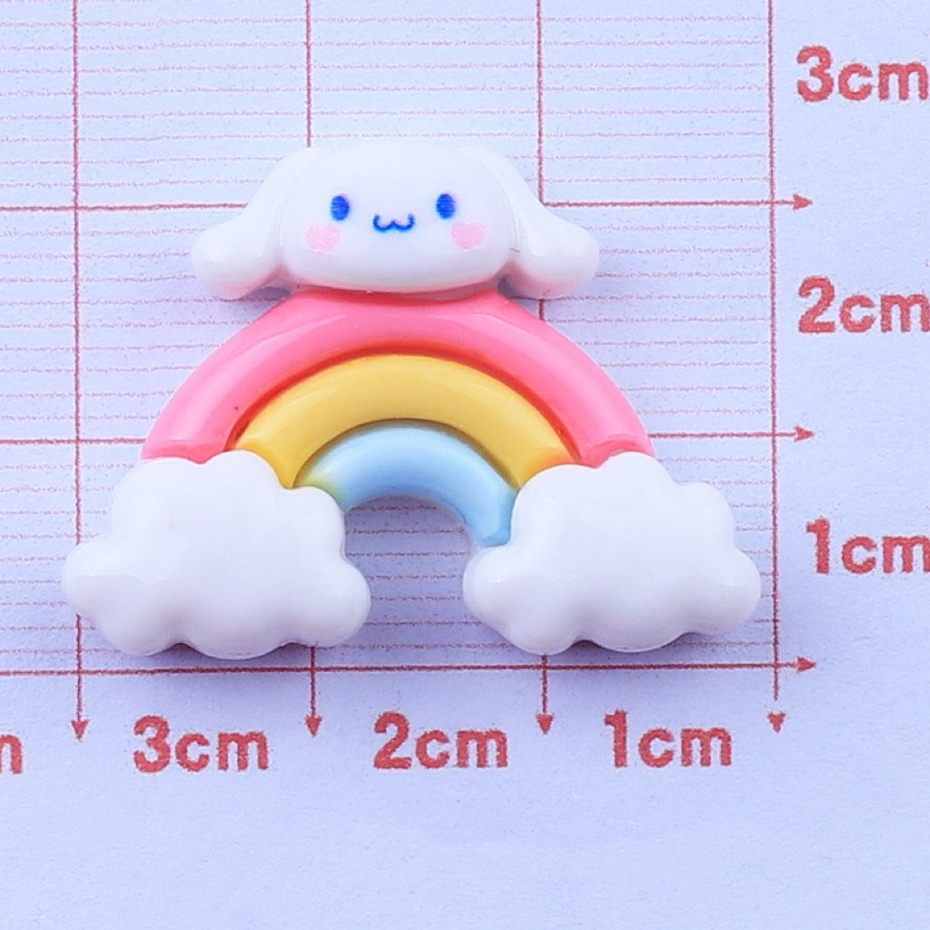 Rainbow Sanrion Flatback Resin Charms