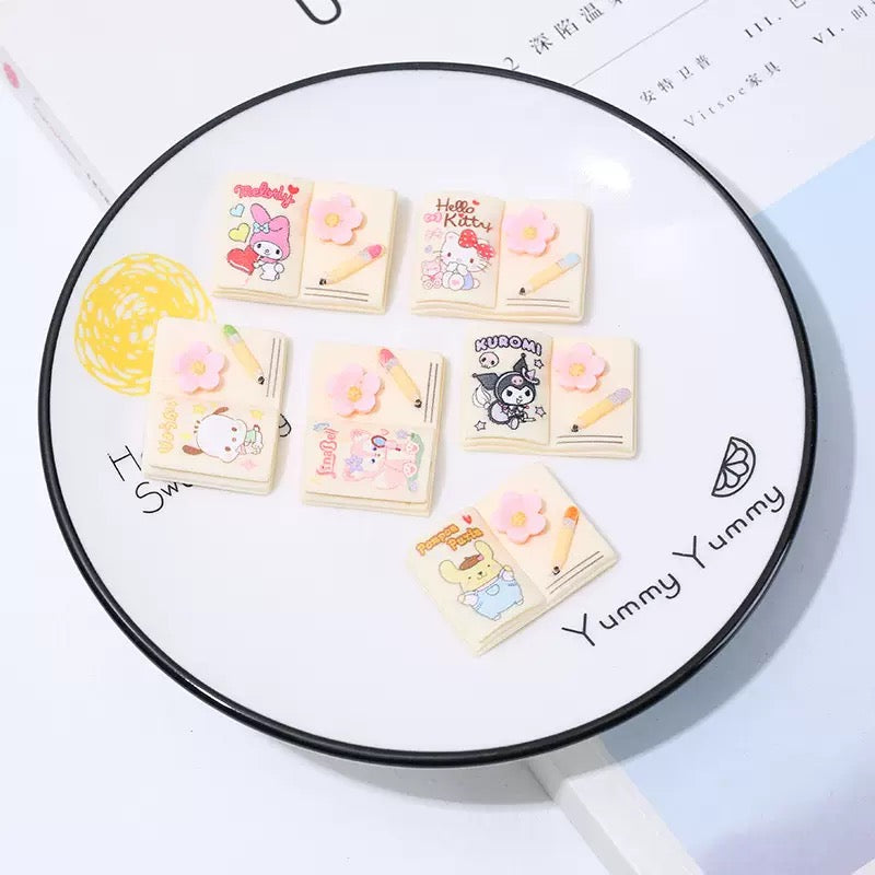 Sanrio Books Flatback Resin Charms