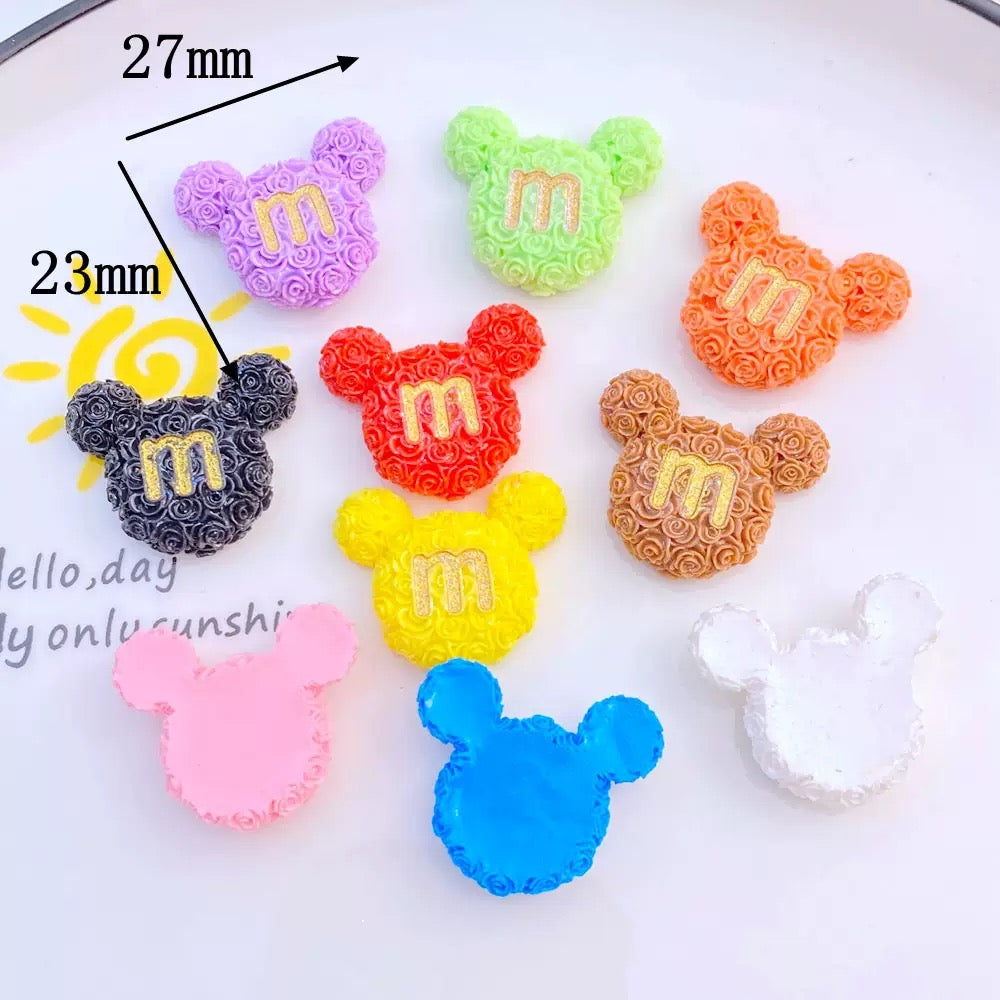Mickey Preserved Flower Flatback Resin Charms