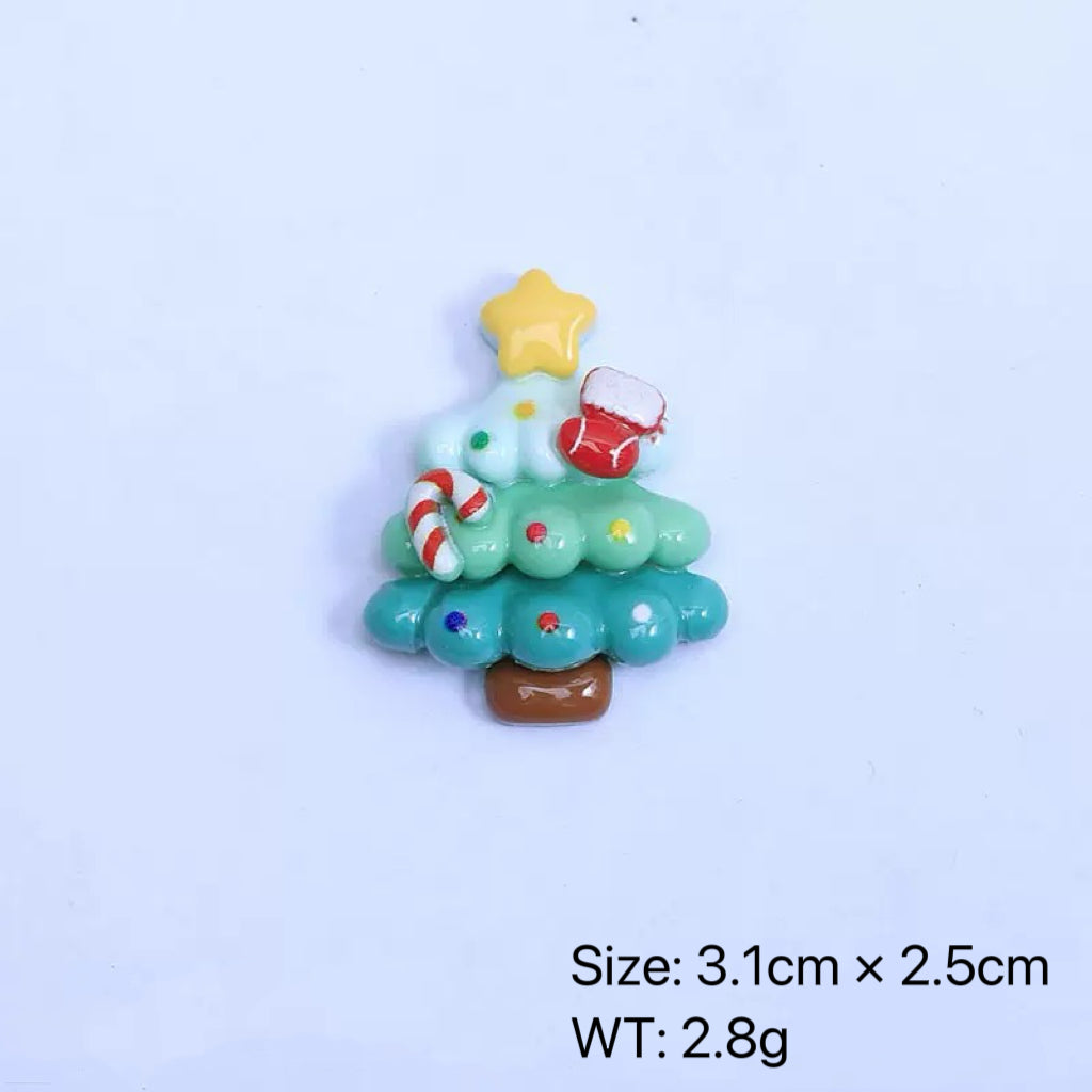 Chrismas Trees Flatback Resin Charms