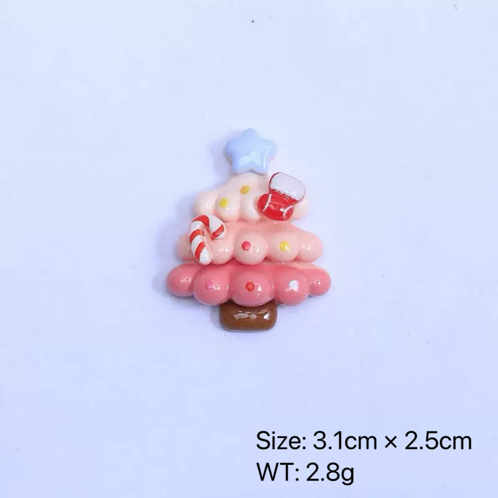 Chrismas Trees Flatback Resin Charms
