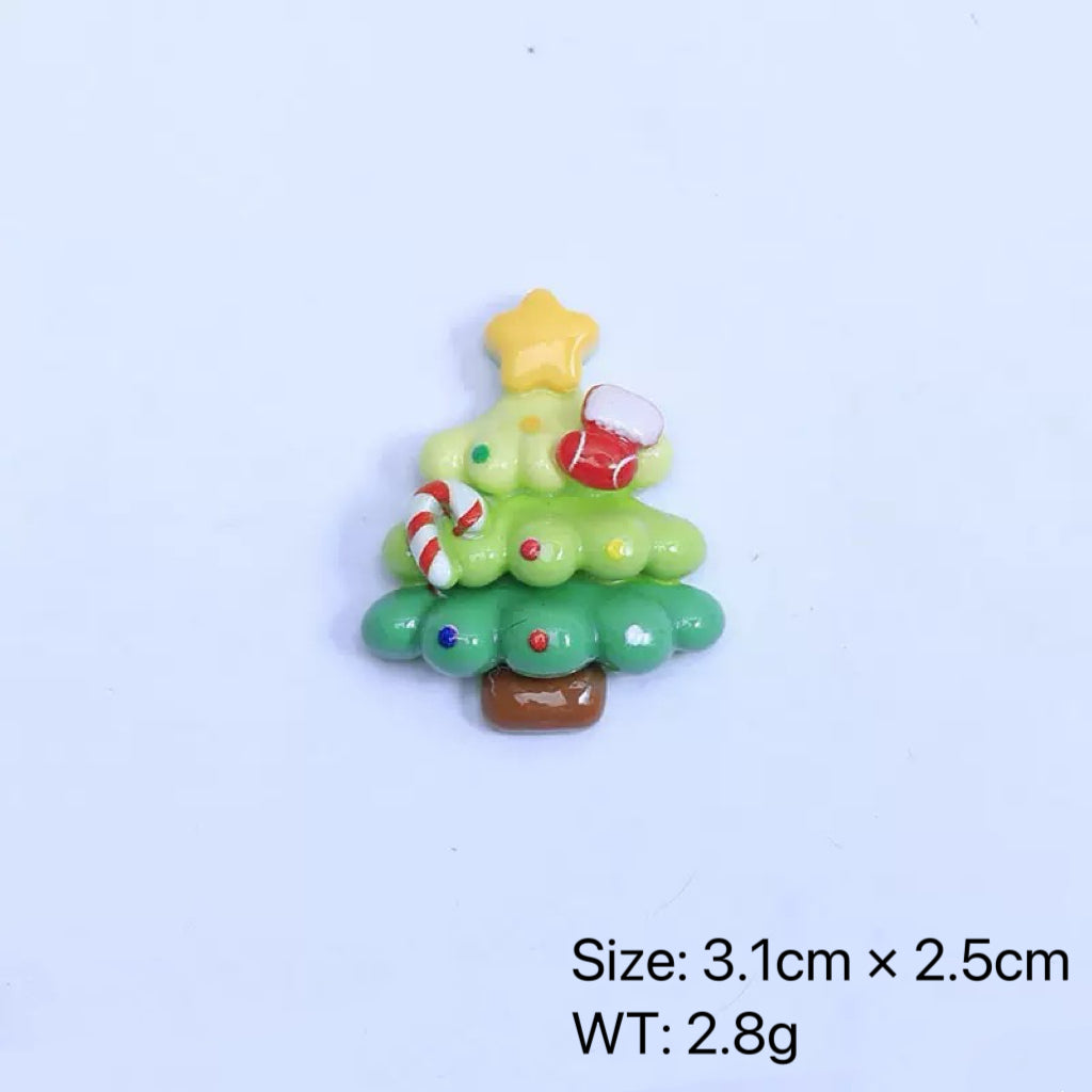 Chrismas Trees Flatback Resin Charms
